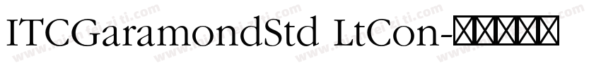 ITCGaramondStd LtCon字体转换